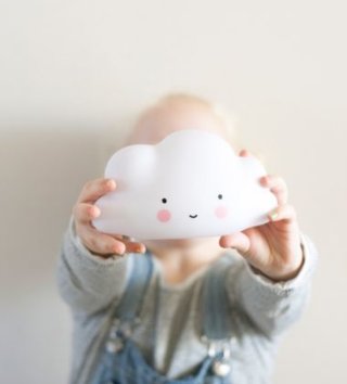 Lampy, osvetlenie /  Lampička - Mini cloud biela 