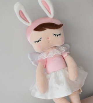 Plyšové hračky /  Metoo bábika Anjel v bielej sukničke 42 cm 