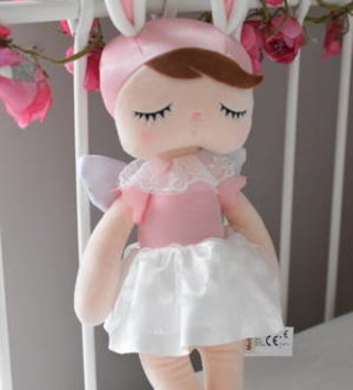 Plyšové hračky /  Metoo bábika Anjel v bielej sukničke 42 cm 