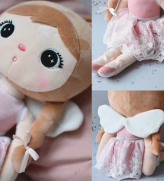 Plyšové hračky /  Metoo bábika Boho 48 cm v ružových šatách 