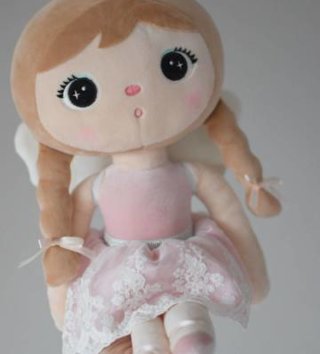 Plyšové hračky /  Metoo bábika Boho 48 cm v ružových šatách 