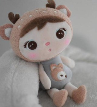 Plyšové hračky /  Metoo bábika Jeleň sivý 22 cm 