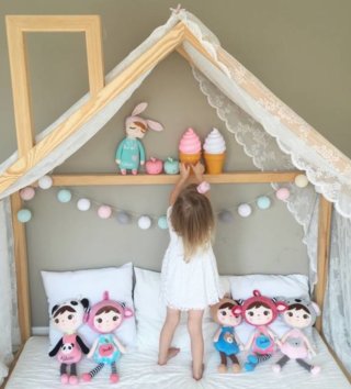 Plyšové hračky /  Metoo bábika Jeleň modrý 50 cm 