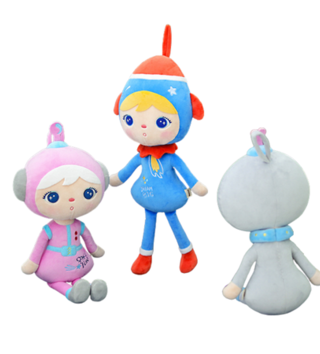 Plyšové hračky /  Metoo bábika Kozmonautka Sivá 50 cm 