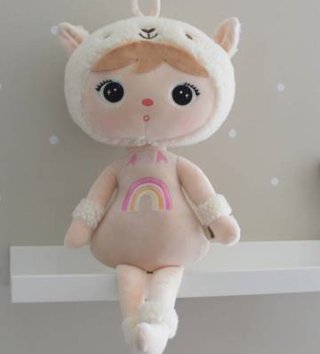 Plyšové hračky /  Metoo bábika Lamka béžová 48 cm 