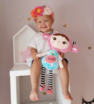 Plyšové hračky /  Metoo bábika Ovečka ružová 50 cm 