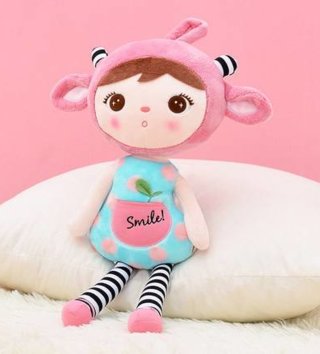 Plyšové hračky /  Metoo bábika Ovečka ružová 50 cm 