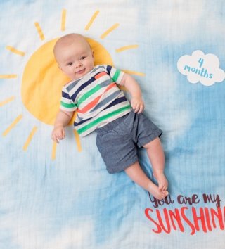 Mušelínové plienky /  Mušelínová plienka You are my sunshine + kartičky 