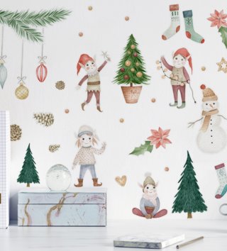Vianoce /  Nálepka na stenu Christmas SW035 