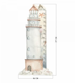 Oceán - Podmorský svet /  Nálepka na stenu Ocean maják DK449 - meter 