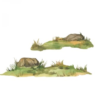 Safari /  Nálepka na stenu Safari - zeminy 2 ks DK434 