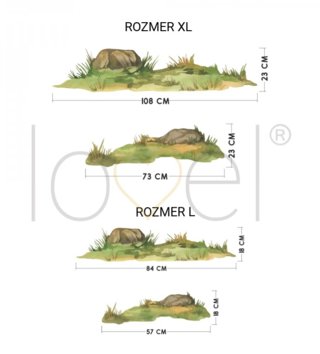 Safari /  Nálepka na stenu Safari - zeminy 2 ks DK434 