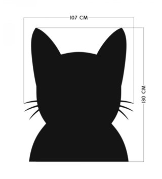 Ostatné /  Nálepka na stenu Tabuľová - mačka T12 