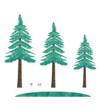 Forest - Lesný motív /  Nálepka na stenu Forest - sada stromčekov DK263 