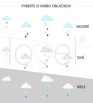 Príroda, kvety, stromy /  Nálepka na stenu hory a obláčiky DK233 