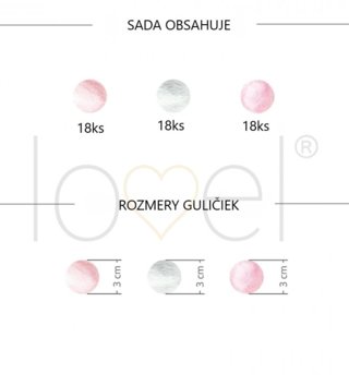 Pastelová kolekcia /  Nálepka na stenu Pastel - guličky 54 ks DK305 