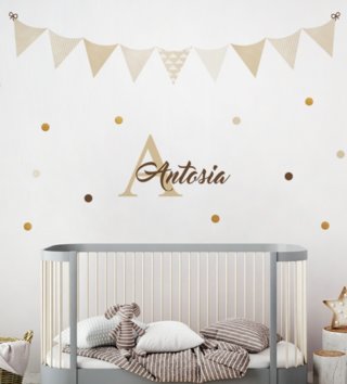 Tvary /  Nálepka na stenu Teddy - dots 120 ks DK244 