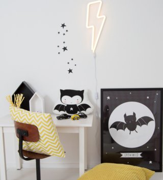 Lampy, osvetlenie /  Neonové LED svetlo Lightning bolt - modré 