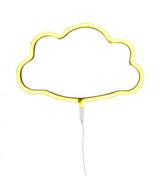Lampy, osvetlenie /  Neonové LED svetlo Oblak - žlté 