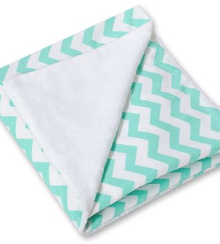 Deky /  Obojstranná deka do autosedačky - Mint cik cak 