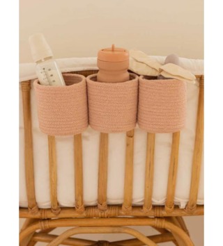 Koše na hračky, úložné boxy /  Organizér do postieľky - Bobby vintage ružová 