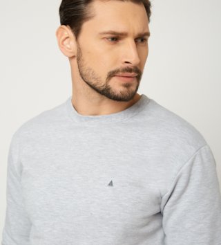 Pánske tričká a mikiny /  Pánsky sveter - svetlo sivý 