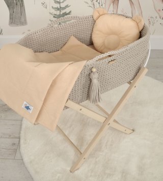 Mojžišove koše /  Perinka s vankúšikom 77x77 Teddy - Béžová 