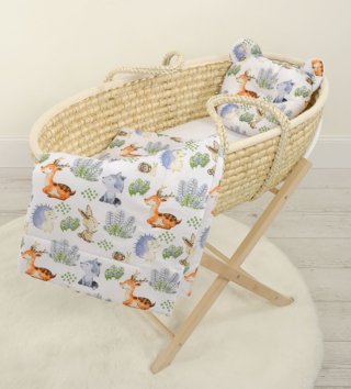 Mojžišove koše /  Perinka s vankúšikom 77x77 Teddy - Forest - F06 