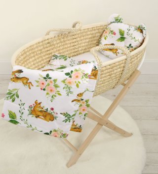Mojžišove koše /  Perinka s vankúšikom 77x77 Teddy - Forest srnka 