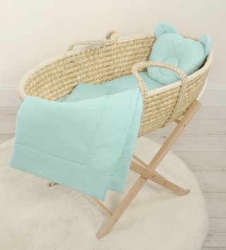 Mojžišove koše /  Perinka s vankúšikom 77x77 Teddy - Mint 