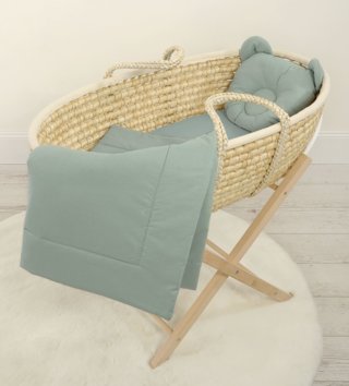 Mojžišove koše /  Perinka s vankúšikom 77x77 Teddy - Vintage mint 