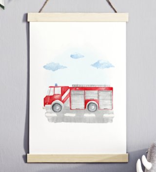 Plagáty /  Plagát Travel - hasičské auto P162 