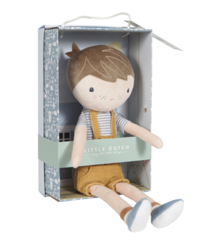 Bábiky a kočíky pre bábiky /  Plyšová bábika v krabičke Chlapec - 35 cm 