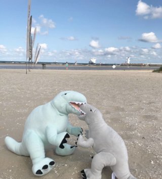 Plyšové hračky /  Plyšová hračka Dino mint M 