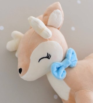 Plyšové hračky /  Plyšová hračka Jeleň s modrou mašličkou 35 cm 