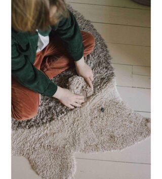 90 x 130 cm /  Prateľný detský koberec ježko Forest 130x90 