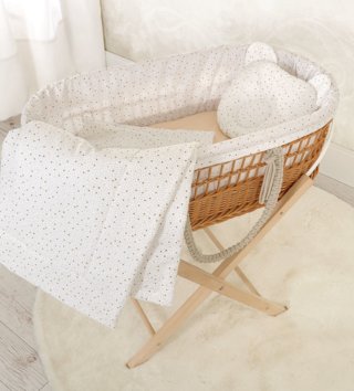 Mojžišove koše /  Prútený mojžišov kôš so stojanom - Zlaté hviezdičky 