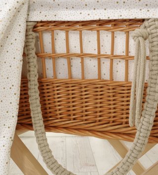 Mojžišove koše /  Prútený mojžišov kôš so stojanom - Zlaté hviezdičky 