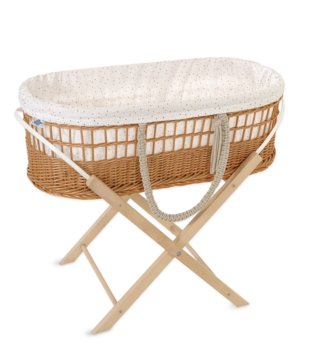 Mojžišove koše /  Prútený mojžišov kôš so stojanom - Zlaté hviezdičky 