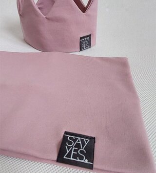 Čiapky, čelenky, šiltovky /  SET čelenka korunka a tunel - ružový 