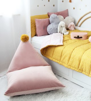 Sedacie vaky a pufy /  Sedací vak Pom Pom Pinkie - Púdrovo ružový 