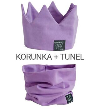 Čiapky, čelenky, šiltovky /  Čelenka korunka - fialová 