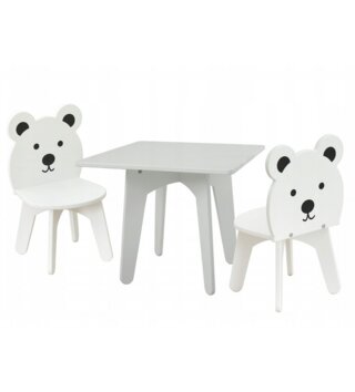 Stoličky /  SET detský stolík + 2 stoličky - medvedík 