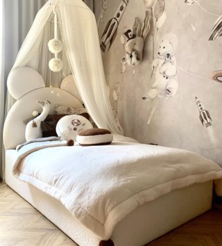 Baldachýny + doplnky /  Tylový baldachýn Fabulous Pom - ecru 