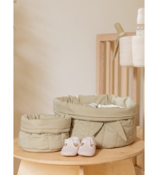 Koše na hračky, úložné boxy /  Úložné košíky - Bambie olive 