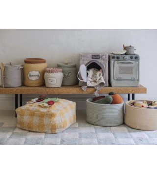 Koše na hračky, úložné boxy /  Úložný dizajnový košík - Strawberry jam 