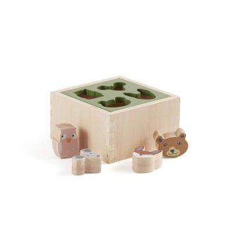 Pre chlapcov /  Vhadzovacia drevená kocka s tvarmi ANIMALS 