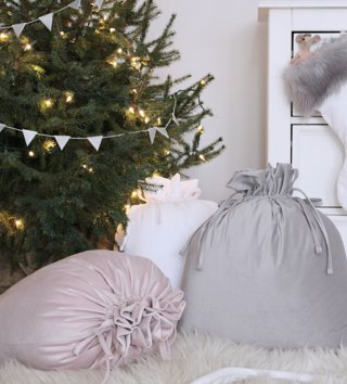 Doplnky /  Vianočné dekoračné vrece - biele 