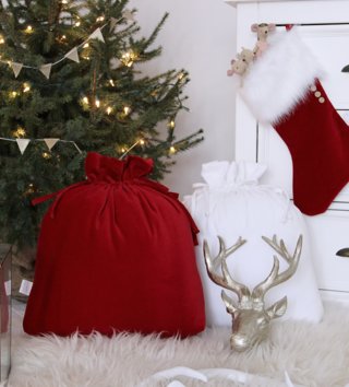 Doplnky /  Vianočné dekoračné vrece - Red 