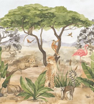 Tapety /  Vinylová tapeta Safari Džungľa W11 